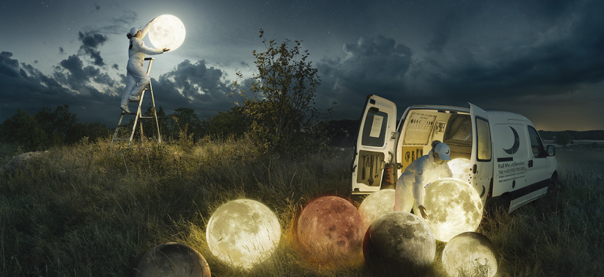 To the moon and back, d&#039;Erik Johansson Photographie