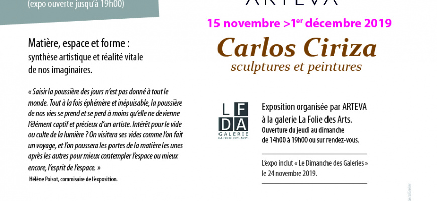 Carlos Ciriza, sculptures et peintures Art contemporain