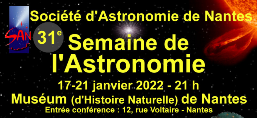 31ème semaine de l&#039;astronomie Conférence/Débat