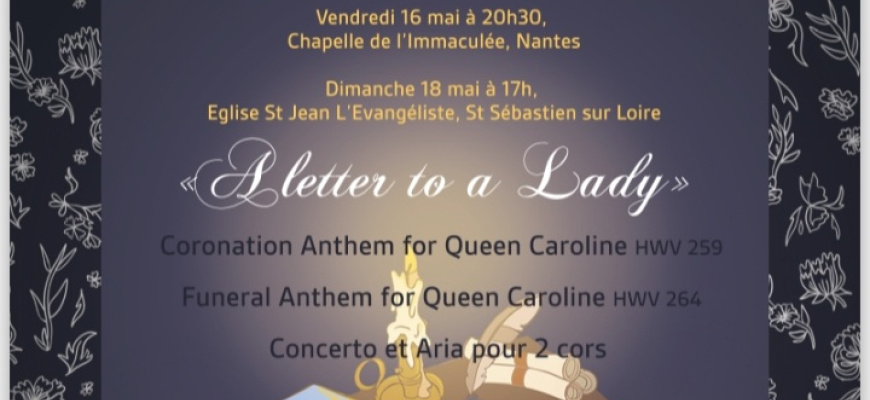 Concert Handel    &quot;A letter to a lady&quot;     par l&#039;ensemble baroque E-Miol Visites et sorties