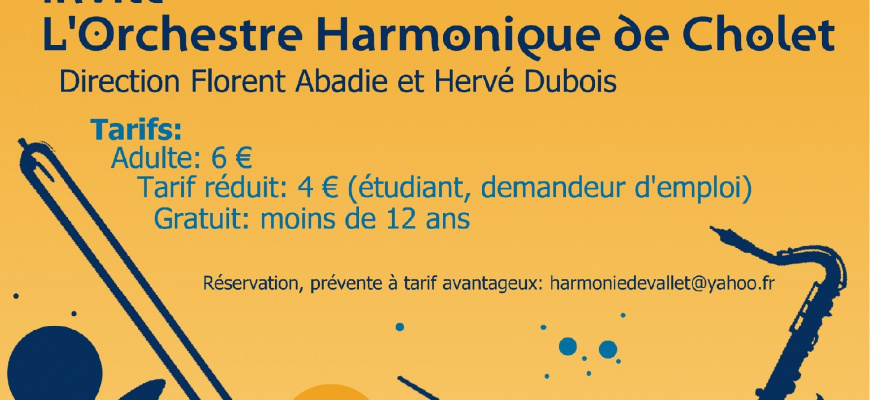 Concert harmonie de Cholet et harmonie de Vallet