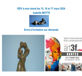 Image sculpteur isabelle MOTTE Salon international d'art art3f nantes 44 Art contemporain