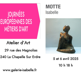 Image JEMA Journées Europe métiers d'Art Isabelle Motte Art contemporain