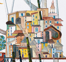 Image Les villes invisibles d'Italo Calvino, une Italie de rêve ? Peinture
