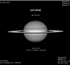 Image Ciels de Nantes : Dernière année pour les anneaux de Saturne Soirée
